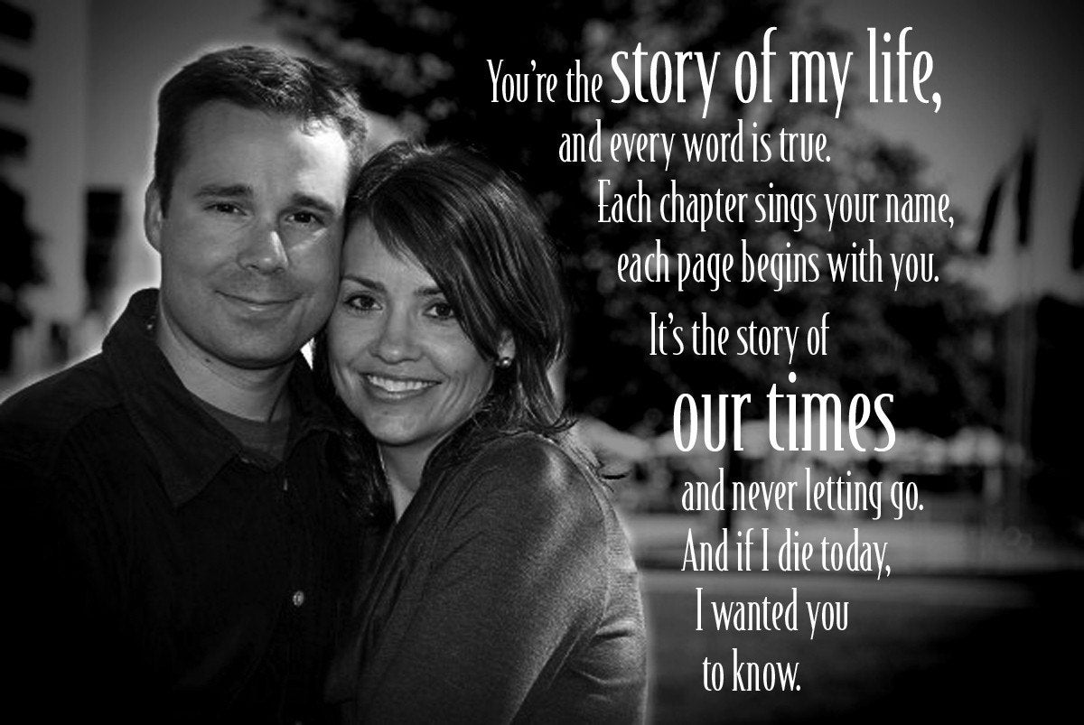 Your Own Photo and Words Printed on Canvas- Black and White or Color 18 X 24 Thin Profile