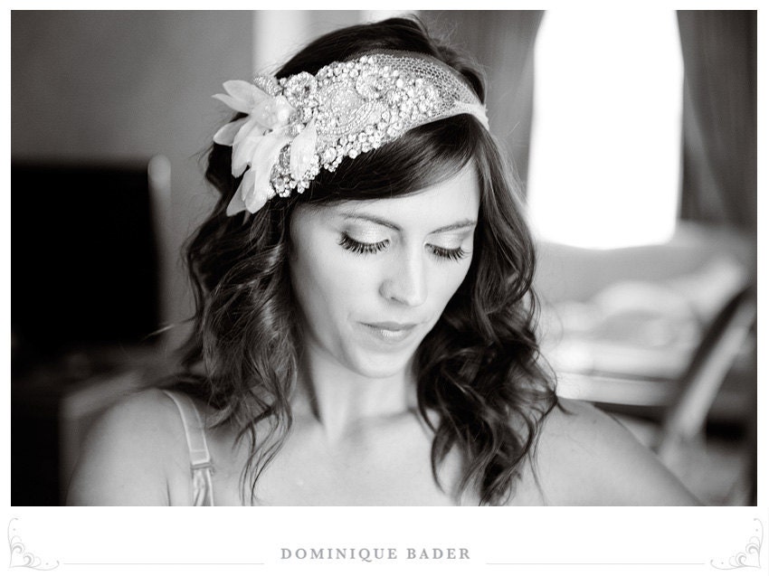Art Deco Bridal Bandeau- Made to Order (As seen in Rock My Wedding)