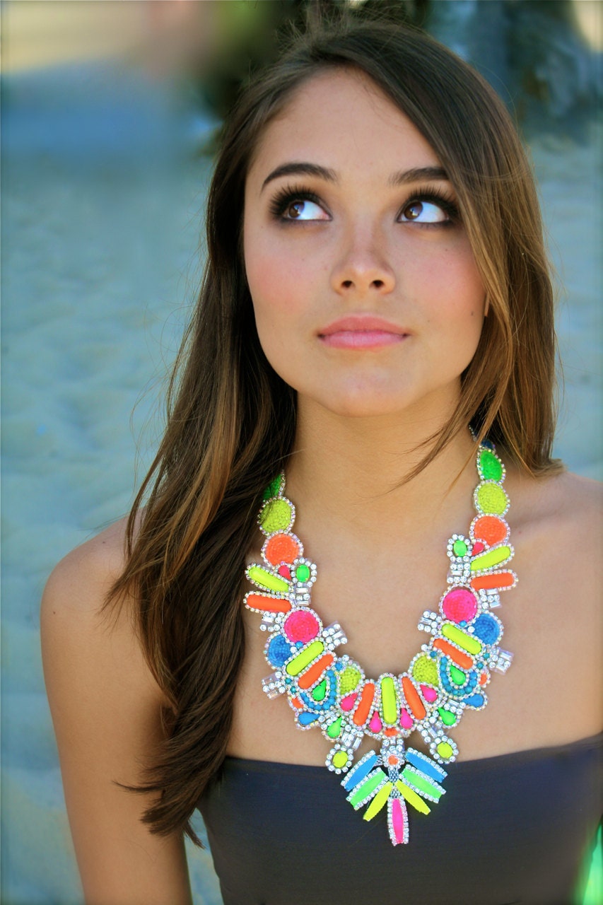 Neon Statement Necklace- Tribal Punk (as seen on the blonde salad)