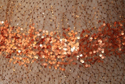 Copper Constellation Flower Girl Dress-  Chocolate Brown Sash Example