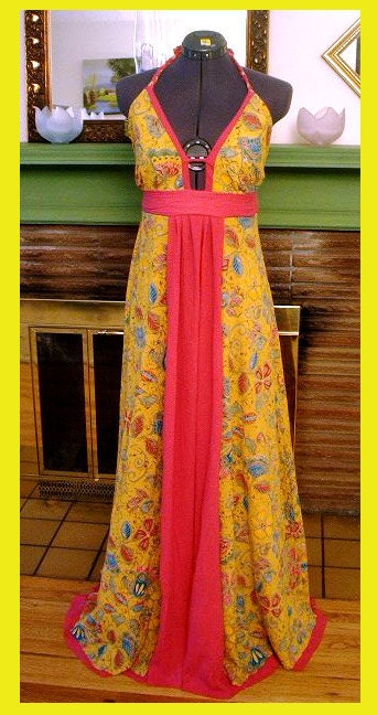 Custom Order Cotton Gauze Halter Style Gown
