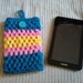 Teal, Raspberry and Gold Sleeve for Small Laptop or  7-8" Tablet Nook or Kindle