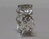 14K Gold Lace Band Wedding Ring Fillgree Gold Ring Bridal Ring Statement Ring