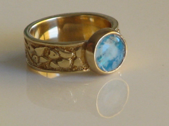 RESERVED ITEM Blue waves opal ring