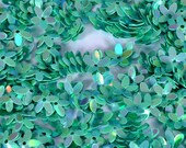 100 Green Color Flower sequins - idea2sequins
