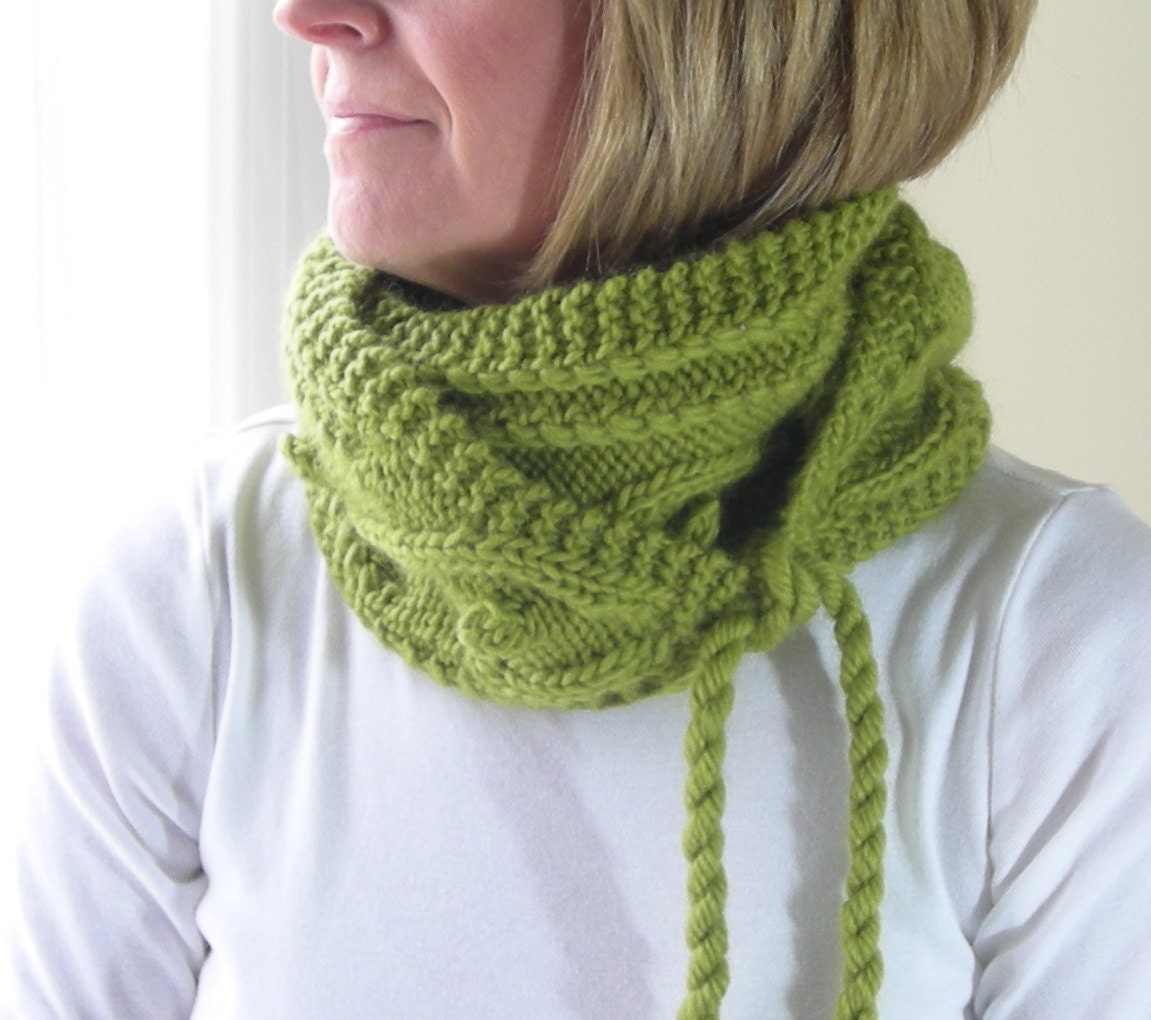 Knitting Pattern PDF- Reverie Cowl/Scarf - great gift idea -  scaf neckwarmer cozy - knitting pattern using worsted or dk yarn