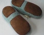 Leather slipper soles for women's slippers - use for knitting crochet felted slippers - brown leather soles - fits all  women's sizes