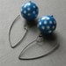 dixie earrings, blue - vintage lucite and sterling