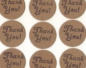 Thank You Envelope Seals Stickers in Kraft Brown (24)
