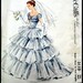 Vintage 1954 -Exquisite Tiered and Draped Wedding Gown -Formal &  Ballerina Length -Sewing Pattern -Size 14 -Mega Rare- Very Collectible