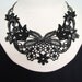 Black lace necklace statement necklace brocade necklace damask necklace lace necklace floral lace collar -Beauty Of The Night Necklace