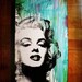 Marilyn Monroe - Silkscreen & acrylic - 10"x20" canvas