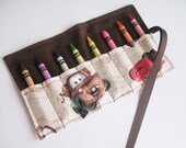 new...Crayon Roll....Disney Cars (holds 8)