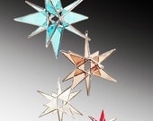 25 Stained Glass Moravian Stars - Wedding Decor, Suncatchers,  Save 112 dollars  - Choose Your Colors