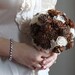 Cedar Roses and Lace Wedding Bouquet & Boutonniere