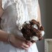 Cedar Roses and Lace Wedding Bouquet & Boutonniere