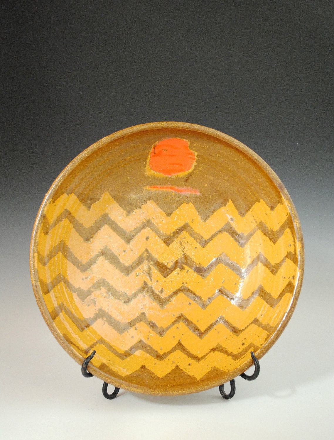 Serving Bowl: sand beach and sunset bowl