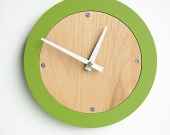 apple green modern wall clock