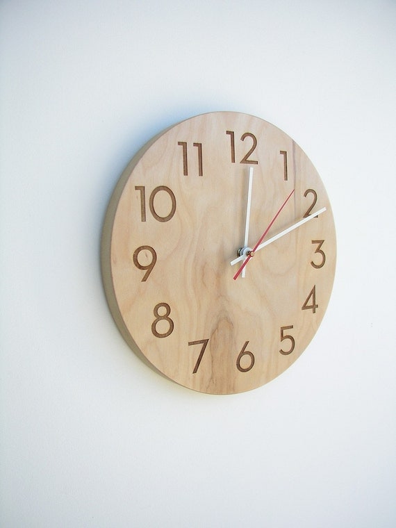 modern wood wall clock for father's day