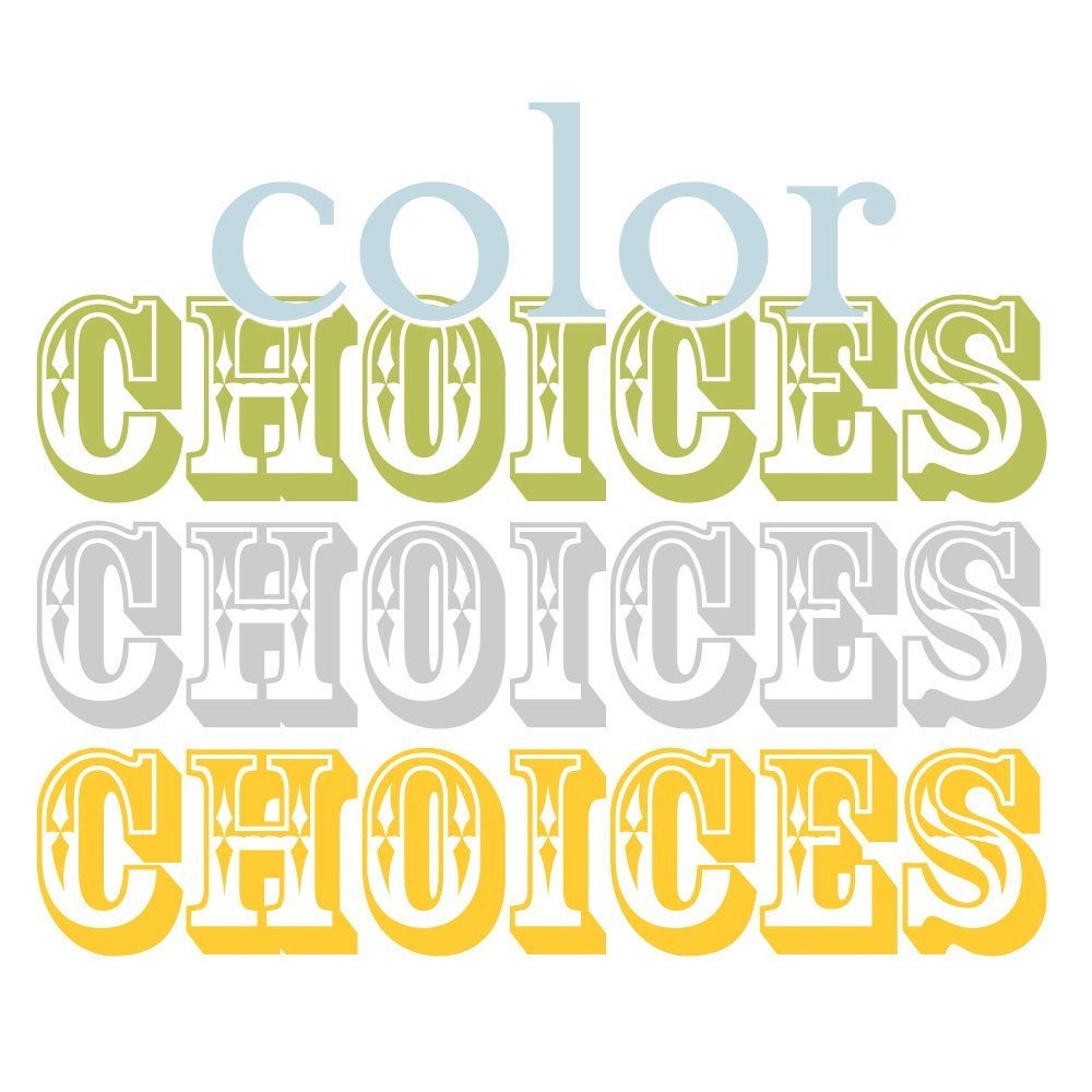 THREE color swatches