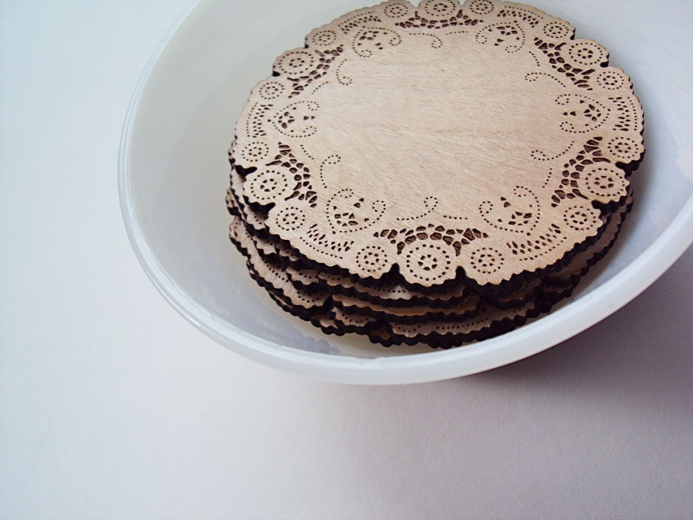 doily coasters for tea lover or coffee lover