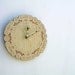 rustic cottage chic bamboo doily clock with brass hands