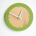 pale blue modern wall clock