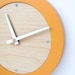 pale blue modern wall clock