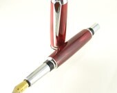 Red Acrylic Fountain Pen - Handcrafted Fountain Pen