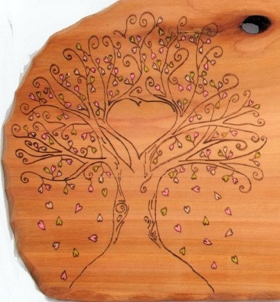 Extra Large Wood Wedding Heart Tree Guest Book Alternative