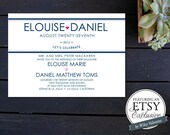 Hearts Custom Wedding Invitation (((ETSY EXCLUSIVE)))
