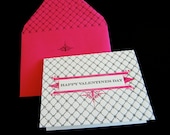 Happy Valentines Day Letterpress Folded Card