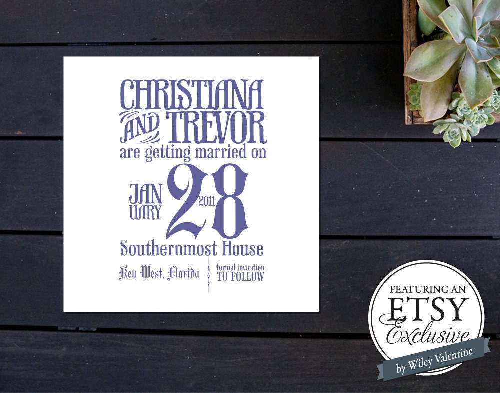 Rock N Roll Inspired Save the Date (((ETSY EXCLUSIVE)))