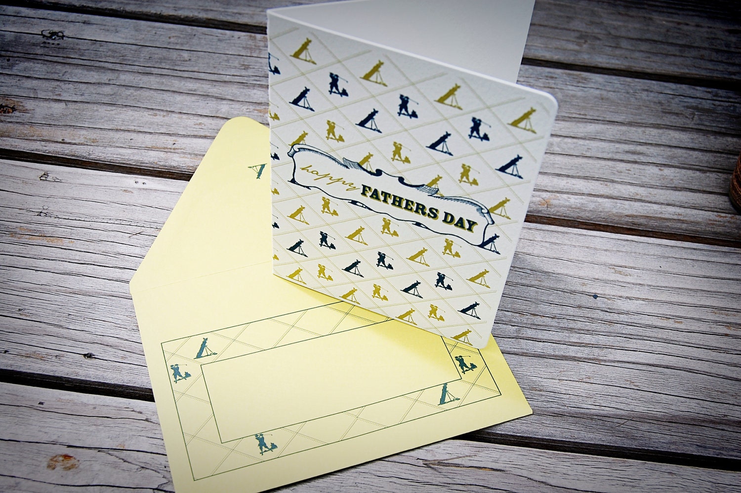 Happy Father's Day Greeting Card with Golf Theme