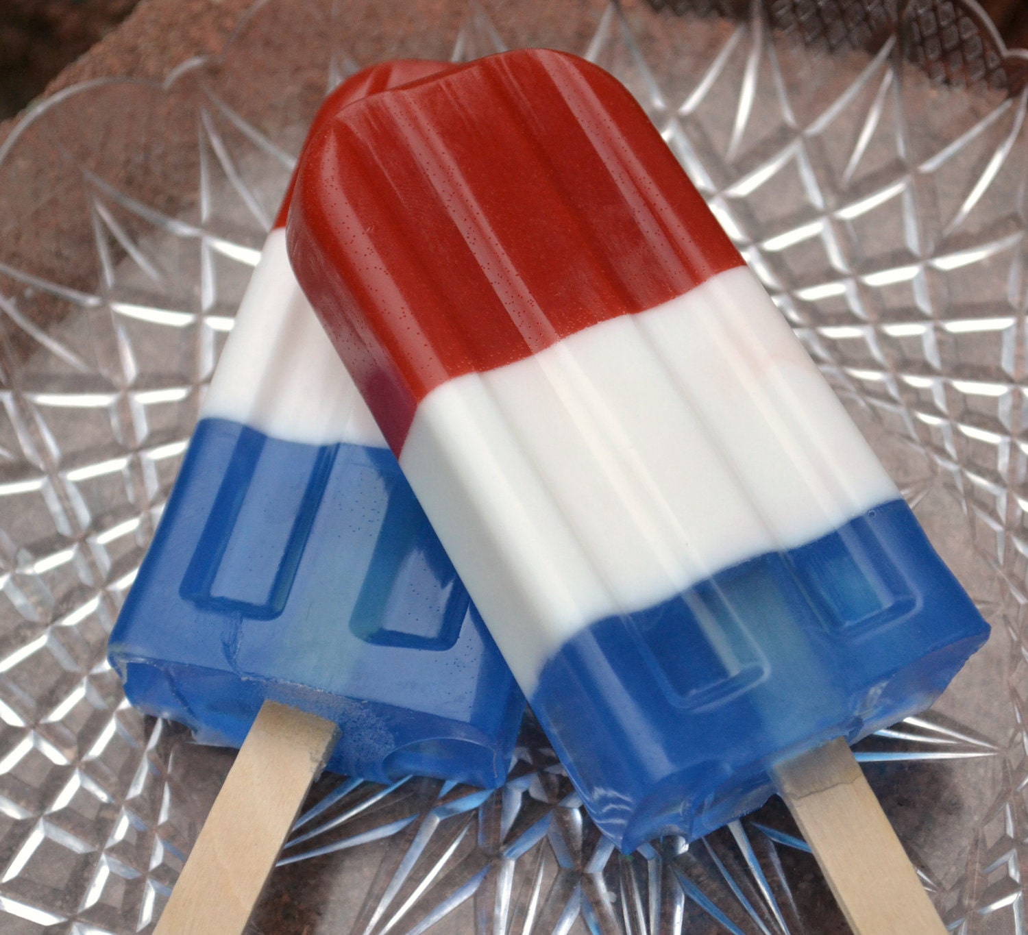 Patriotic Ice Pop Soap- All American Red White and Blue Ice Cream Soapsicle