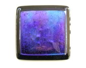Cabinet Glass Knobs in Purple, Aqua, and Navy Blue Dichroic Fused Glass
