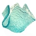 Aqua Blue Flower Vase, Candle Holder, Candy Dish