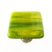 Lime Green, Olive and Citrus Yellow Fused Glass Knob Hardware