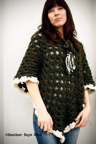 Crocheted Poncho or Shawl.