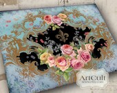 VICTORIANA No.2 - Large Printable Image Digital Collage Sheet jpg download for tote bags t-shirts pillows fabric paper