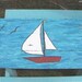 Hand painted childrens picnic table watermelon design
