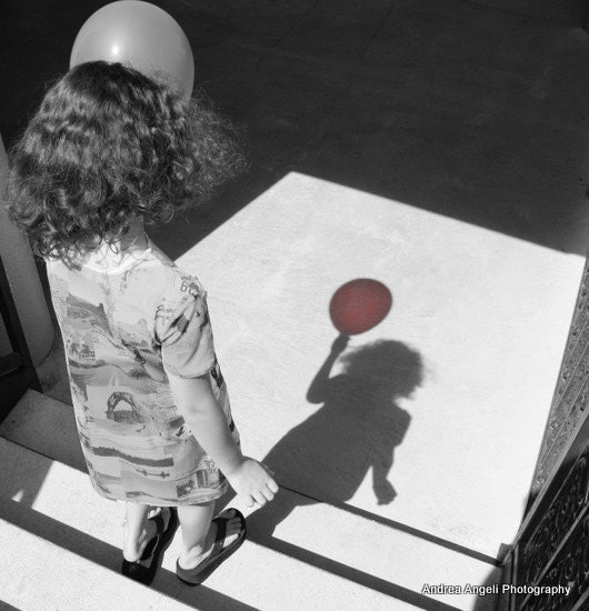 The Red Balloon. Matted fine art photograph