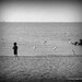 Gray lake. Matted fine art photograph.