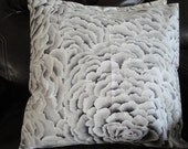 Michael Miller Petals - Grey 16 x 16 Pillow Cover