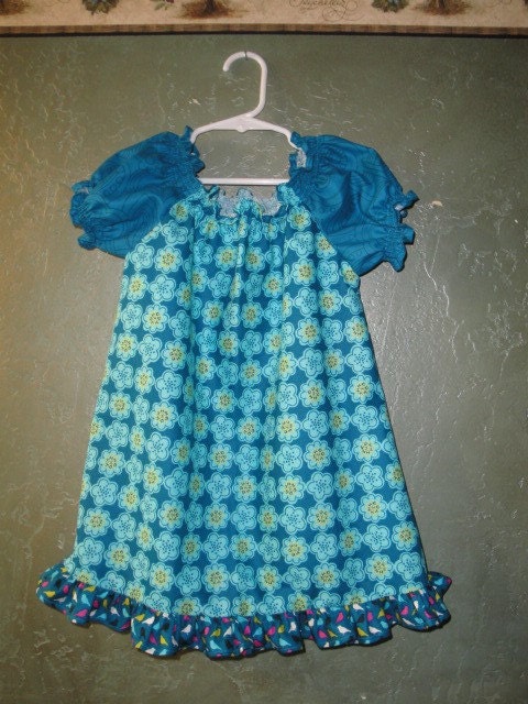LAST ONE - Peasant Top - in Erin McMorris' Park Slope Fabric - Size 7