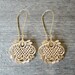 Gold FILIGREE EARRINGS - Chandelier Bohemian Earrings - Bridesmaid Wedding Jewelry - Bohemian Jewelry