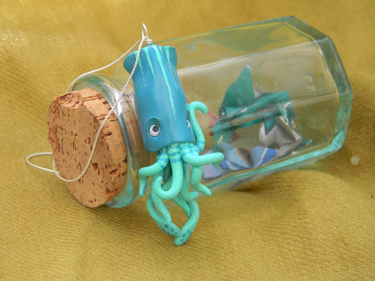 Cassidy the Squid Pendant.Jewelry.Necklace
