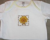 Lion Onesie with Custom Fabric Applique Handsewn