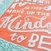 Abe Lincoln Quote - Coral/Aqua