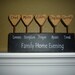 5 person personalized antiqued/distressed Family Home Evening FHE job assignment chart